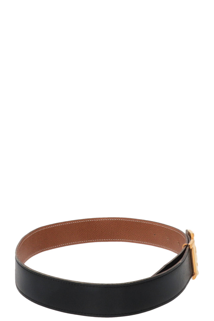 HERMÈS Constance H Belt Leather Gold