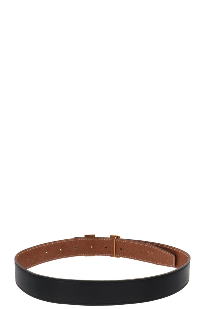 HERMÈS Constance H Belt Leather Gold