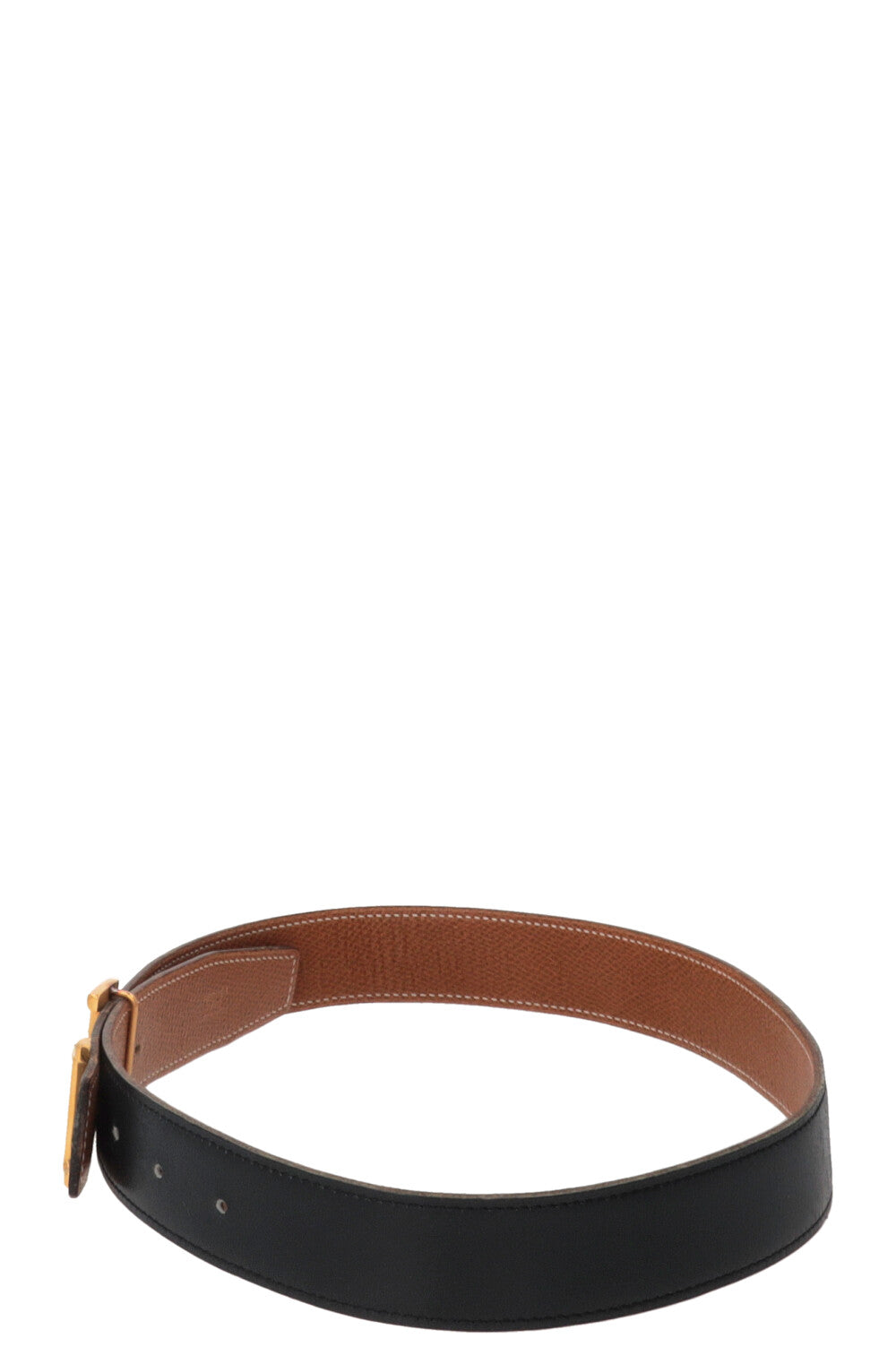 HERMÈS Constance H Belt Leather Gold