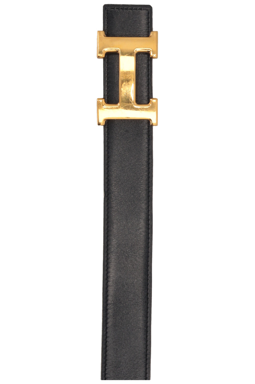 HERMÈS Constance H Belt Leather Gold