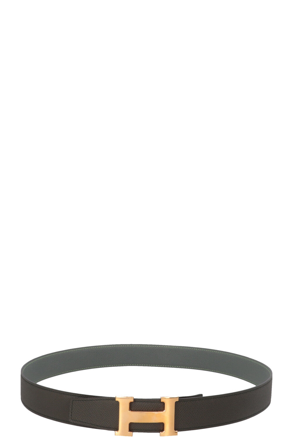 HERMÈS Constance H Belt Olive Green