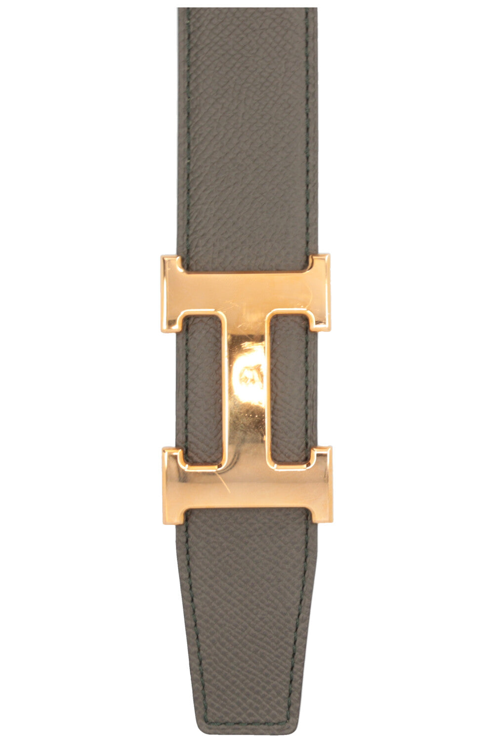 HERMÈS Constance H Belt Olive Green