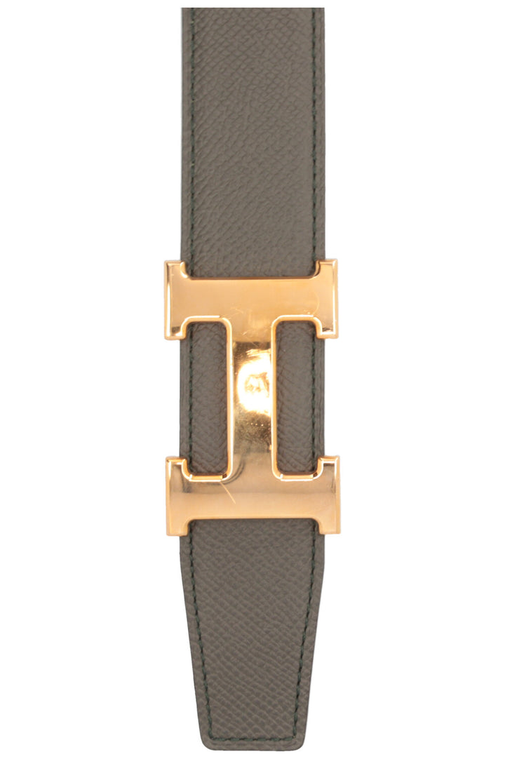HERMÈS Constance H Belt Olive Green