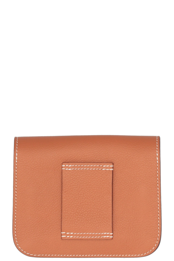 HERMÈS Constance Slim Wallet Evercolor Gold