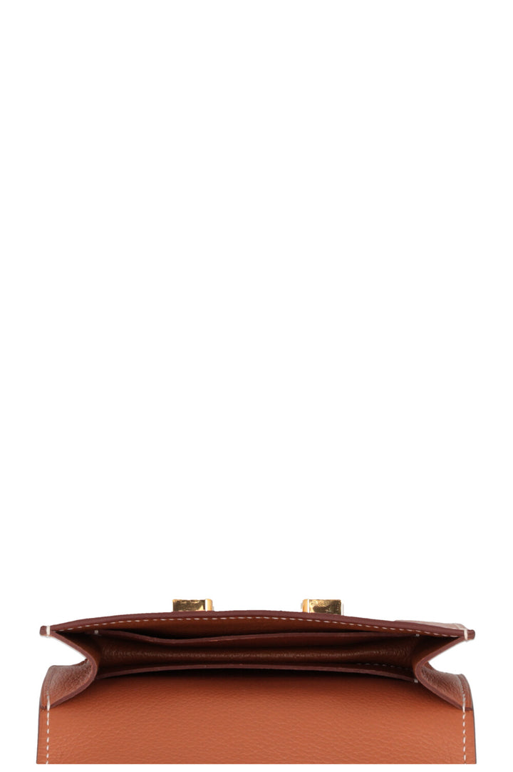 HERMÈS Constance Slim Wallet Evercolor Gold