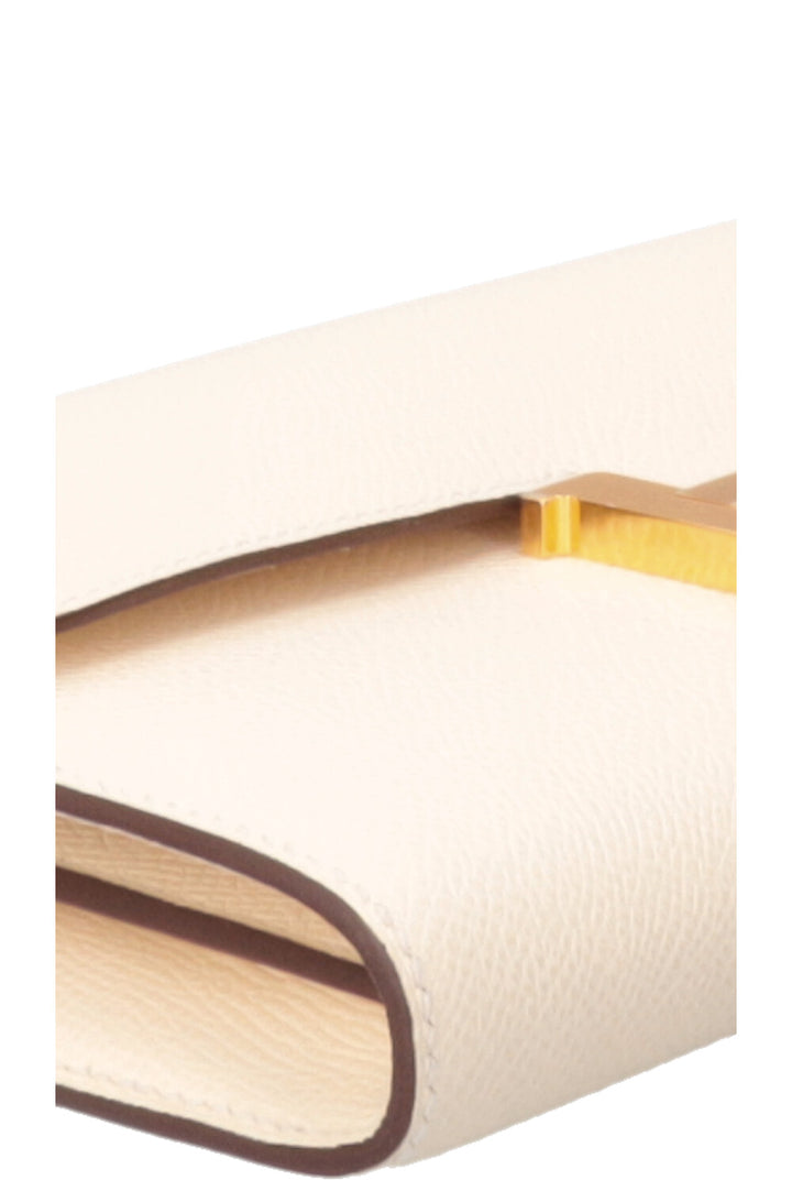 HERMÈS Constance To Go Wallet Epsom Nata Gold