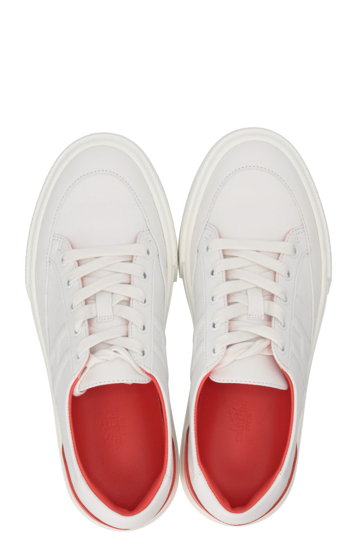 Baskets HERMÈS Deep en cuir blanc
