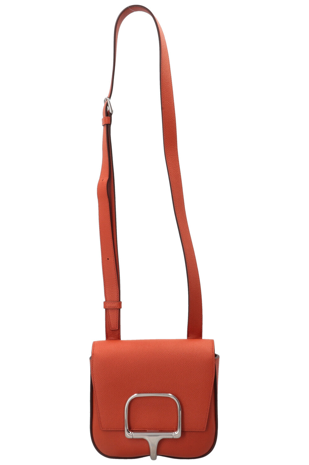 HERMÈS Mini sac Della Cavalleria II en cuir Epsom orange