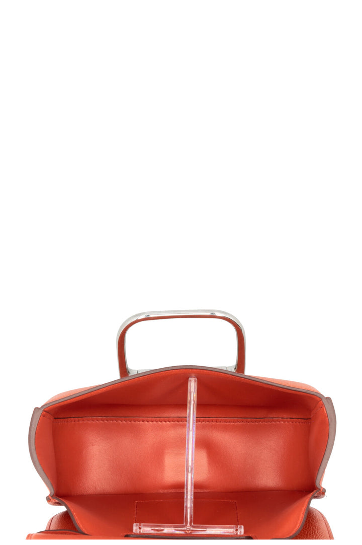 HERMÈS Mini sac Della Cavalleria II en cuir Epsom orange