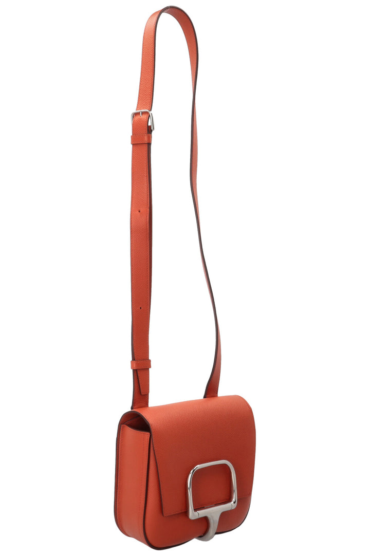 HERMÈS Mini sac Della Cavalleria II en cuir Epsom orange