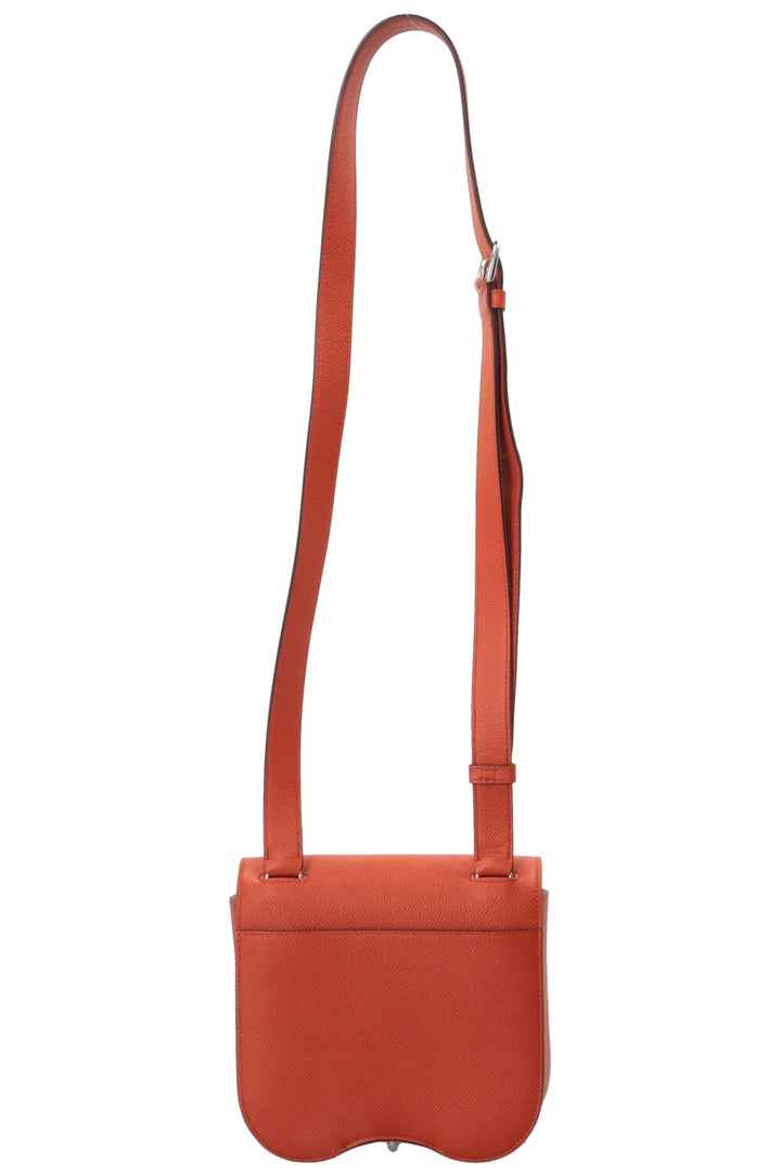 HERMÈS Mini sac Della Cavalleria II en cuir Epsom orange