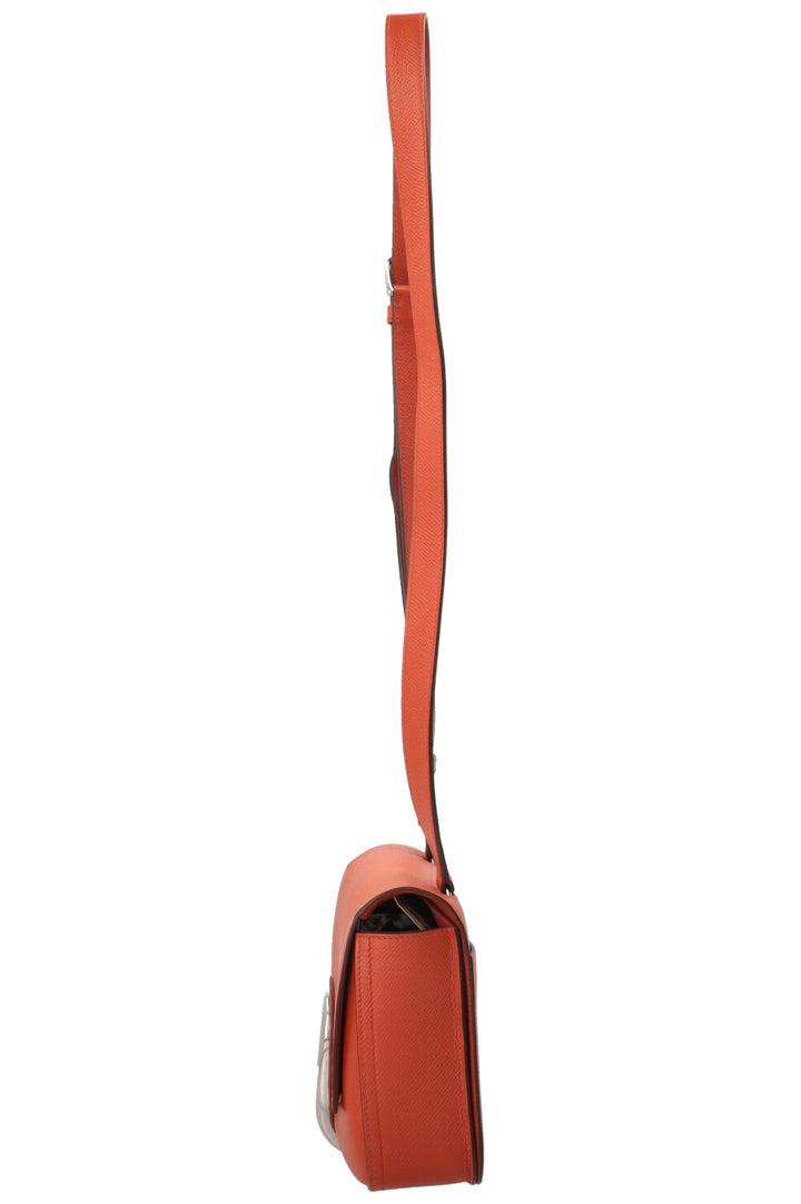HERMÈS Mini sac Della Cavalleria II en cuir Epsom orange