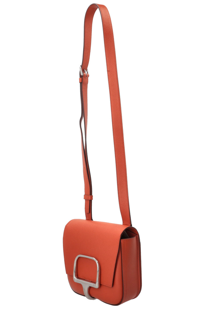 HERMÈS Mini sac Della Cavalleria II en cuir Epsom orange
