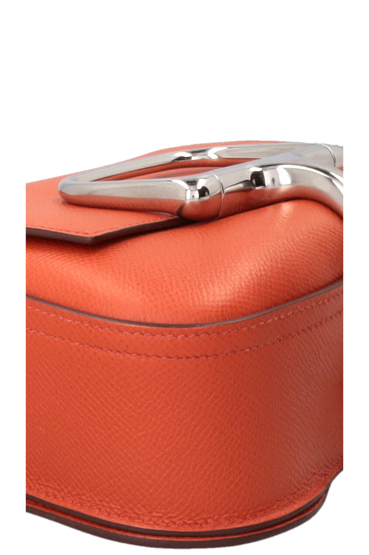 HERMÈS Mini sac Della Cavalleria II en cuir Epsom orange