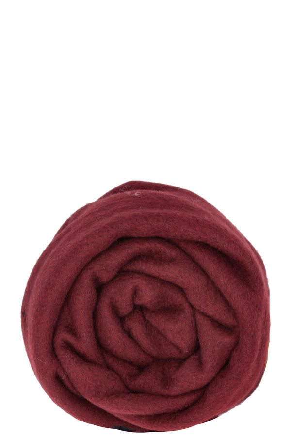 HERMÈS Double Face Fringed Scarf Cashmere Burgundy