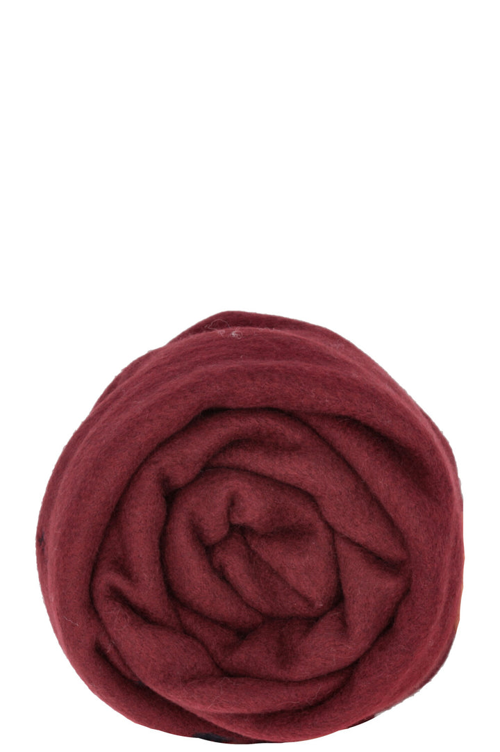 HERMÈS Double Face Fringed Scarf Cashmere Burgundy