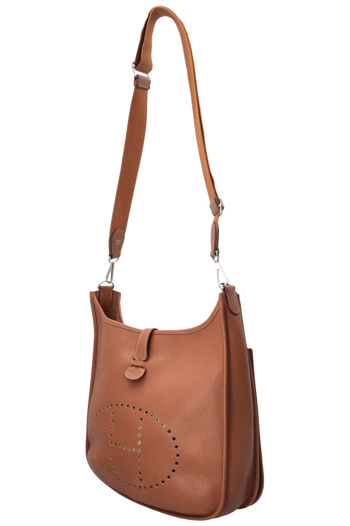 HERMÈS Evelyne PM Cuir Clemence Gold