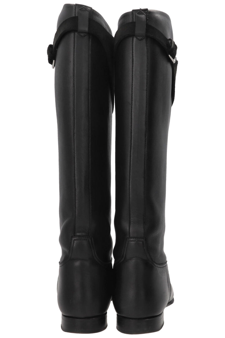 Bottes d'équitation HERMÈS Evelyne en cuir Swift noir
