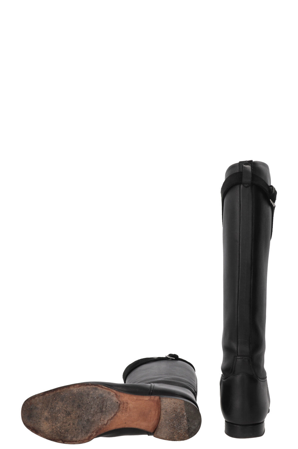 Bottes d'équitation HERMÈS Evelyne en cuir Swift noir