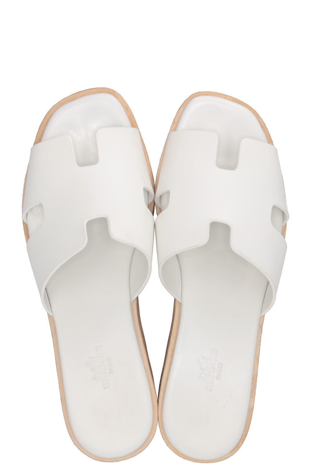 HERMÈS Eze 30 Sandals Leather White