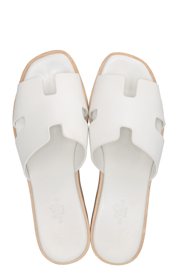 HERMÈS Eze 30 Sandals Leather White
