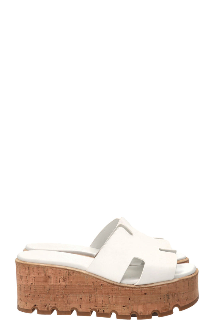 HERMÈS Eze 30 Sandals Leather White