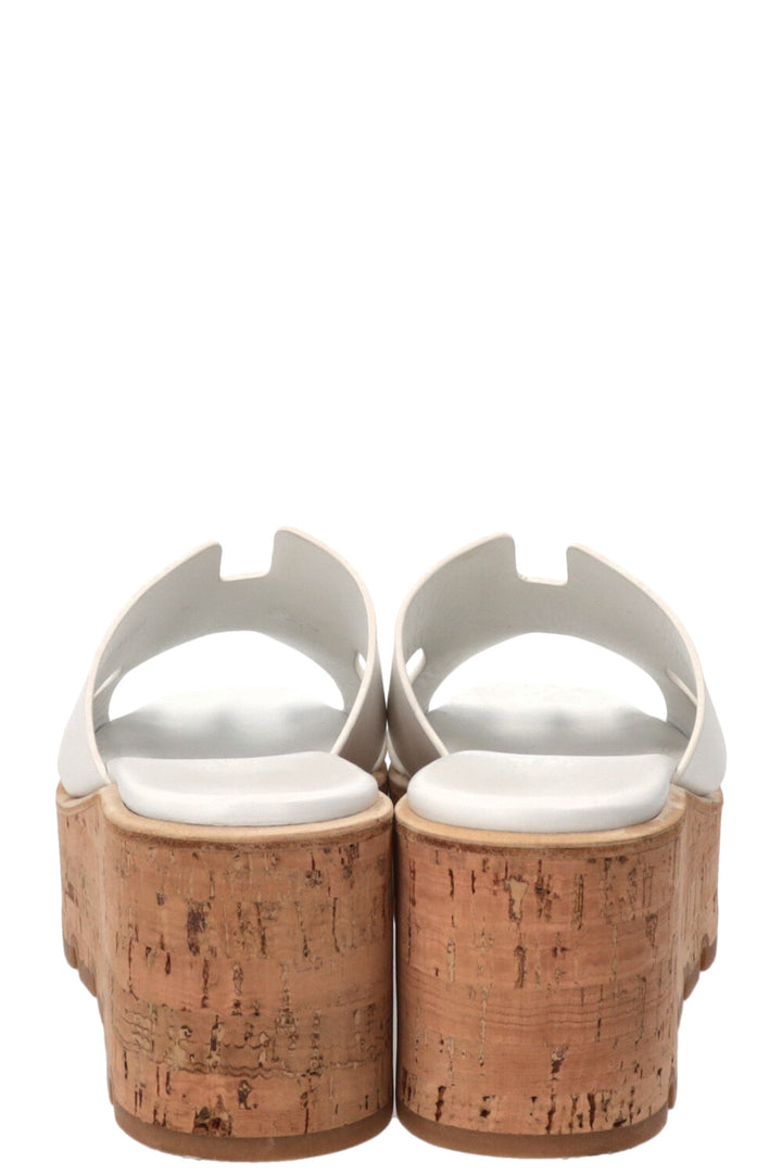 HERMÈS Eze 30 Sandals Leather White