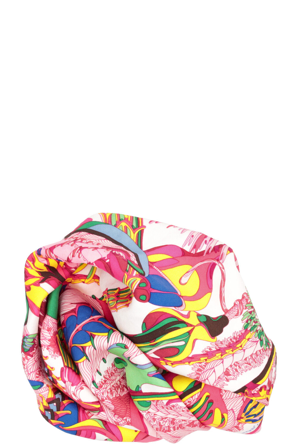 HERMÈS Gavroche 45 Fantaisie Botanique Silk Pink