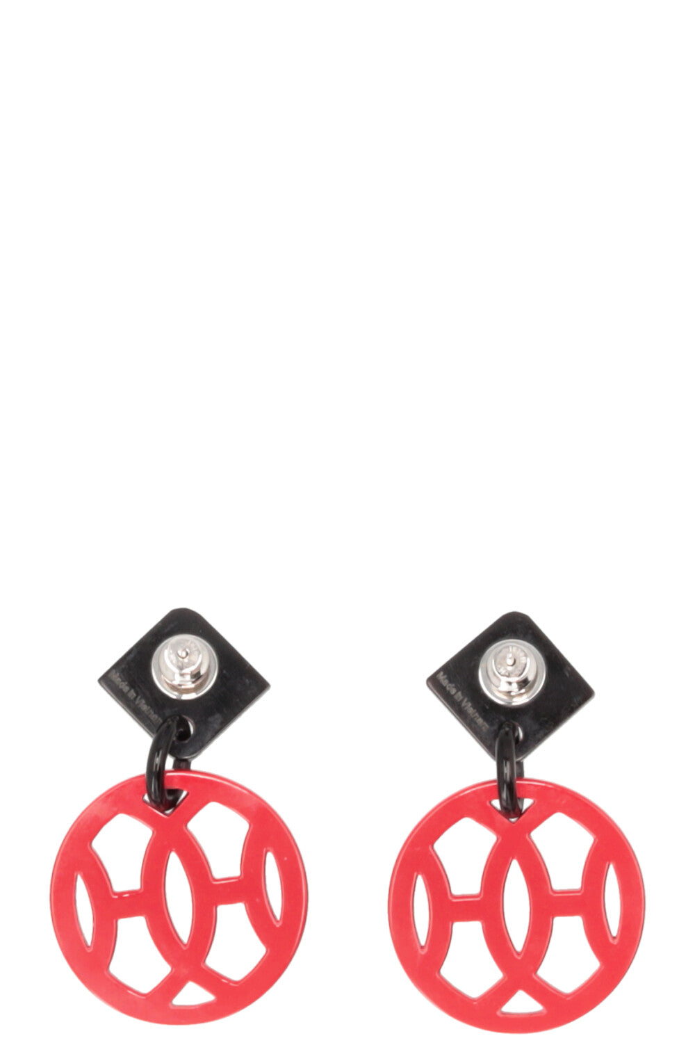 HERMÈS Hava Earrings Horn Rouge Vif