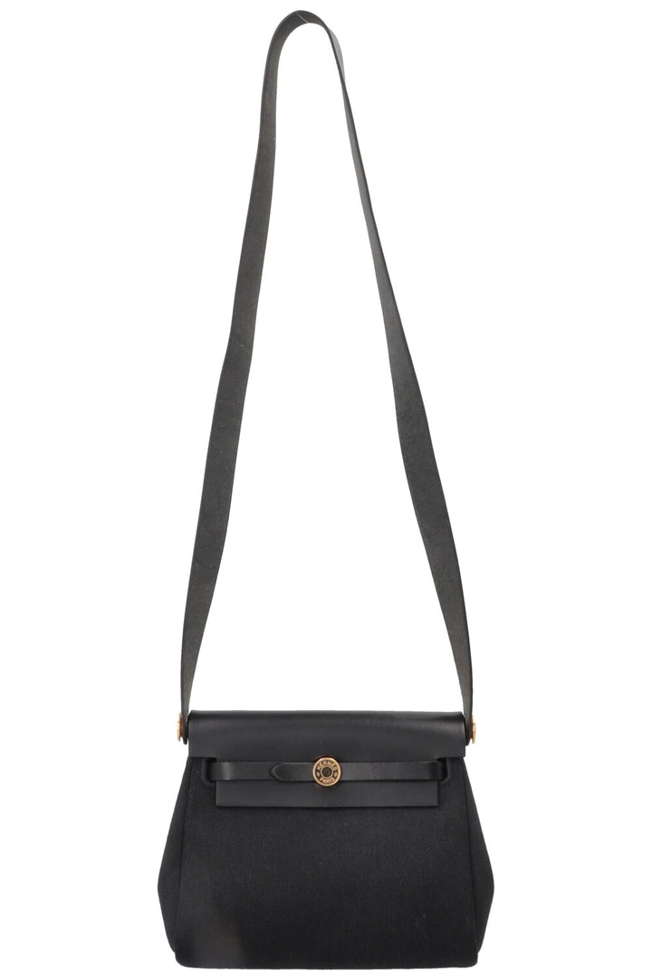 HERMÈS Herbag Zip 20 en toile noire