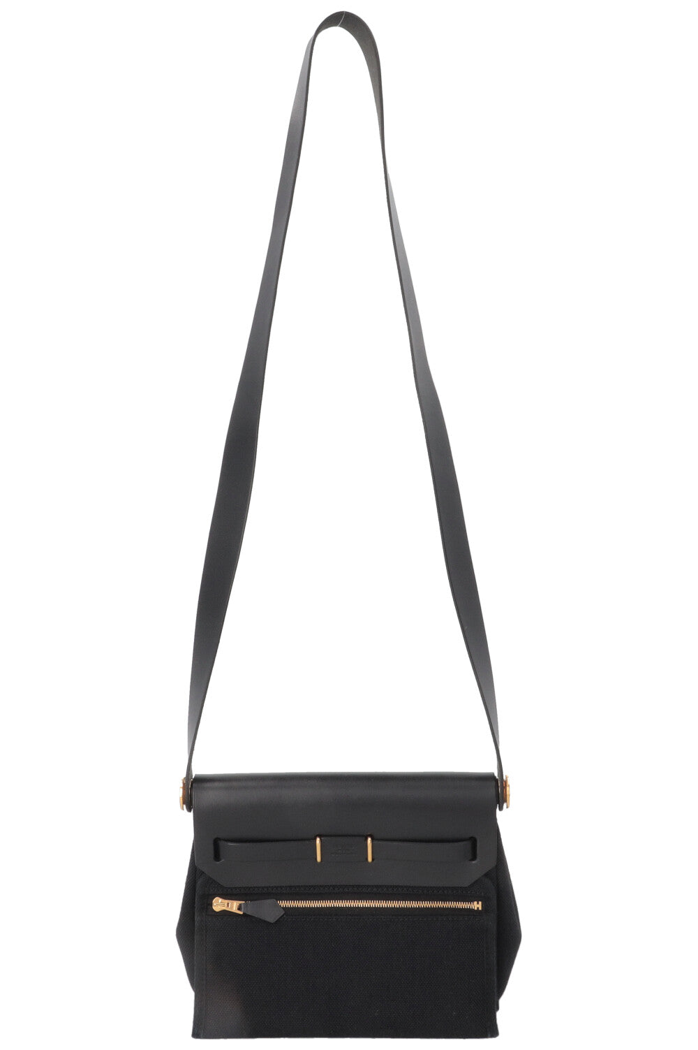 HERMÈS Herbag Zip 20 en toile noire