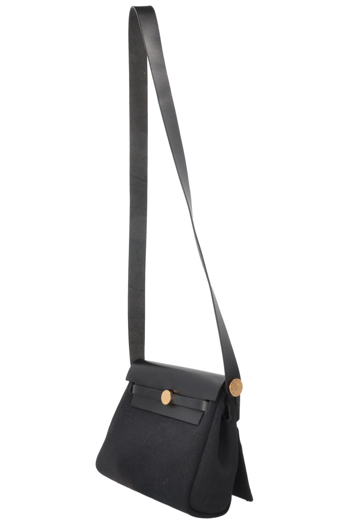 HERMÈS Herbag Zip 20 en toile noire