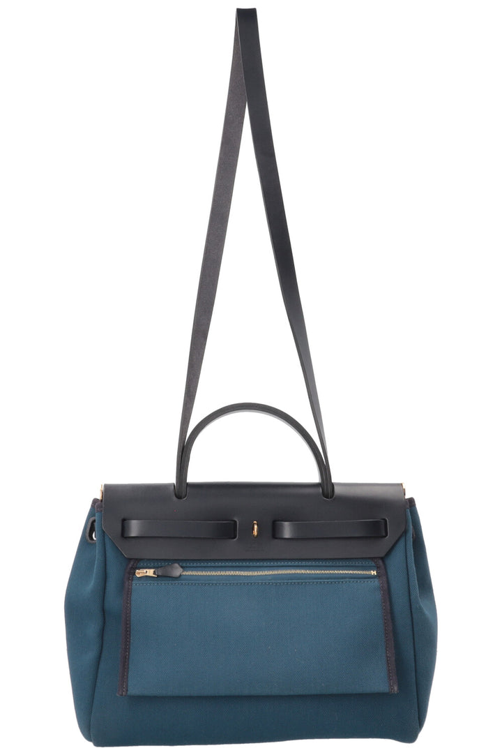 HERMÈS Herbag Zip 31 Blue Navy Petrol