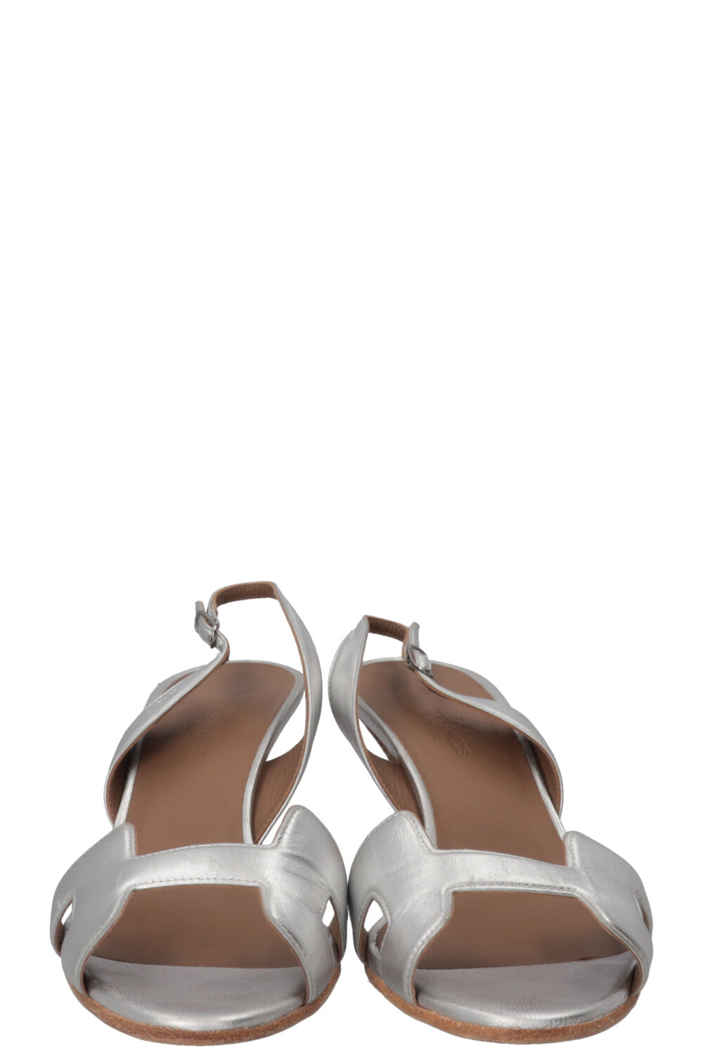 HERMÈS Holy Heels Leather Silver