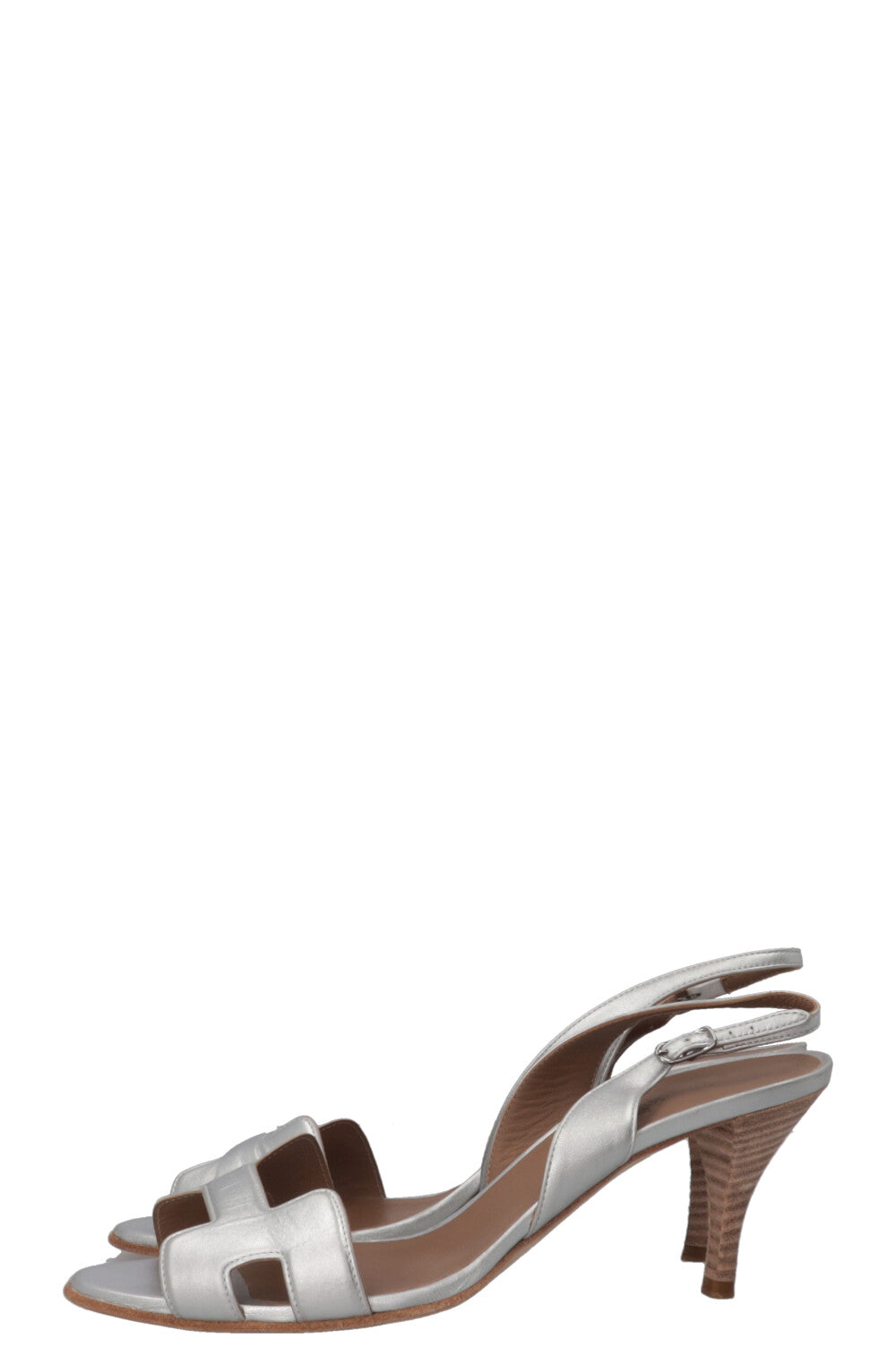 HERMÈS Holy Heels Leather Silver