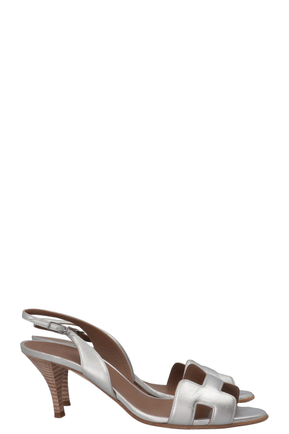HERMÈS Holy Heels Leather Silver