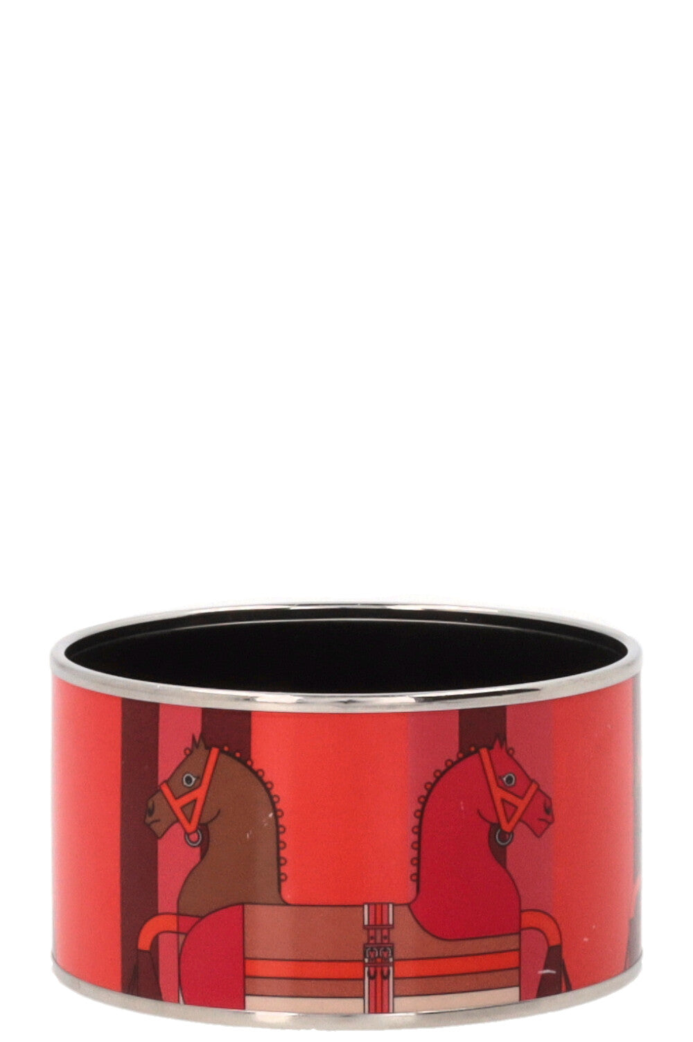 Bracelet HERMÈS émail cheval rouge