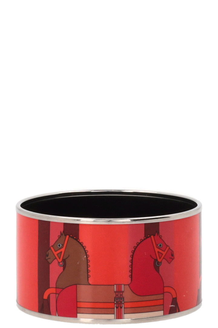 Bracelet HERMÈS émail cheval rouge