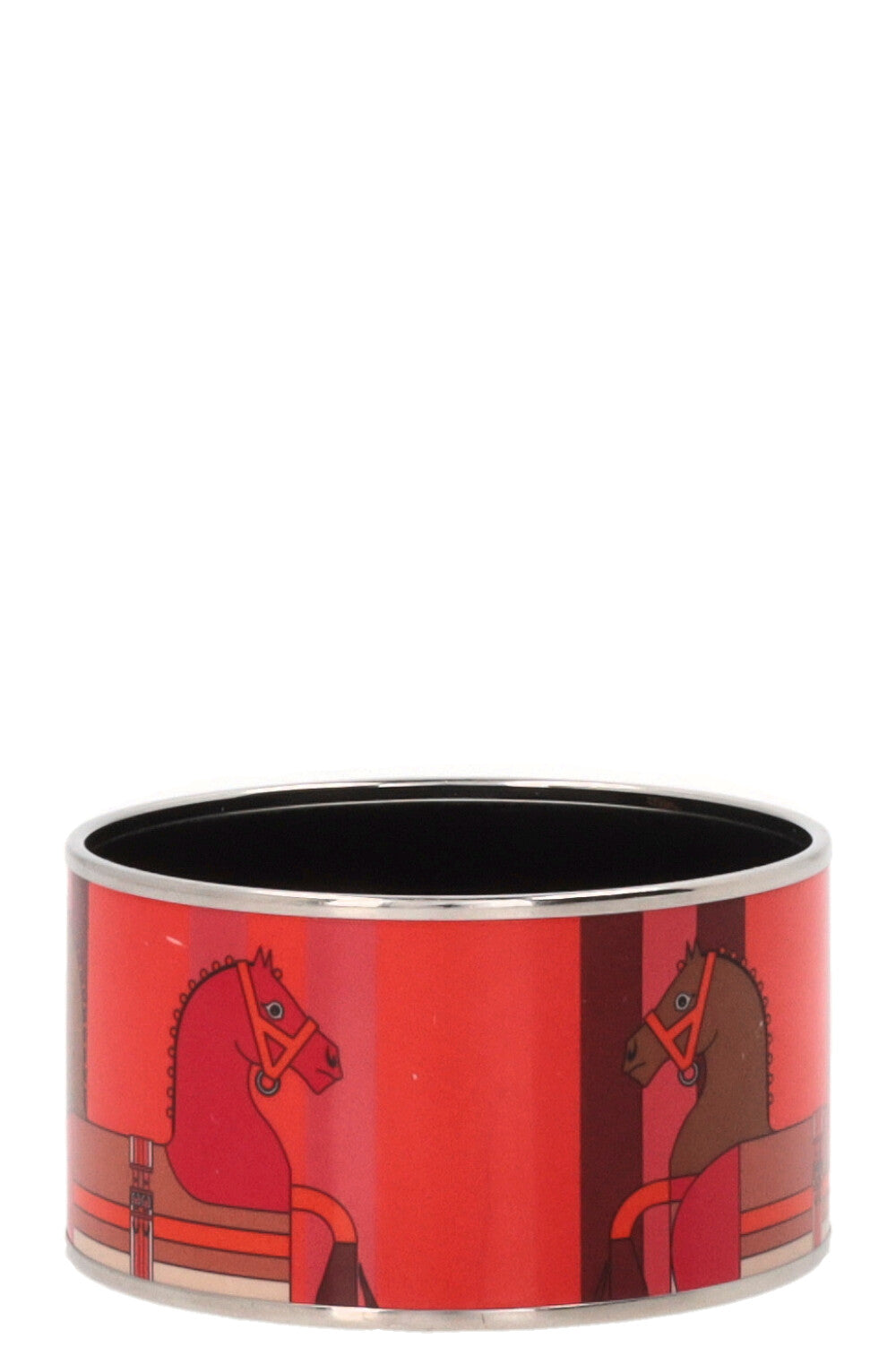 Bracelet HERMÈS émail cheval rouge