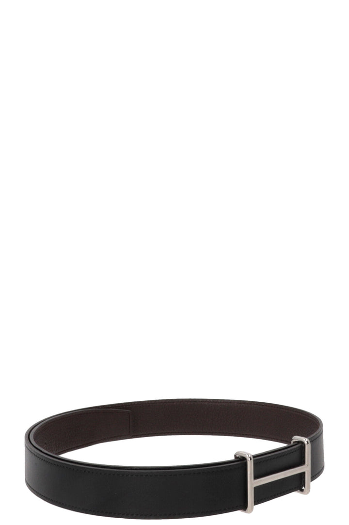 HERMÈS Idem Belt 32 Box Leather Noir