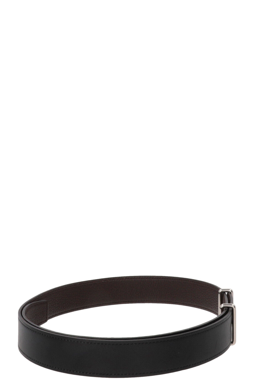 HERMÈS Idem Belt 32 Box Leather Noir