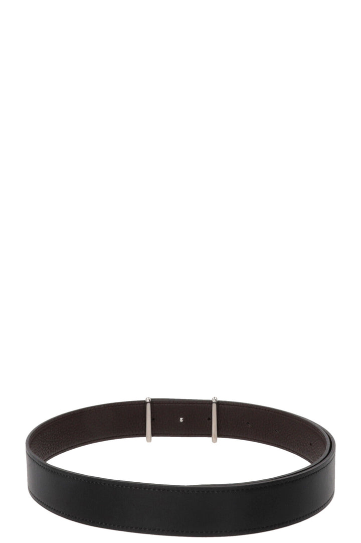 HERMÈS Idem Belt 32 Box Leather Noir