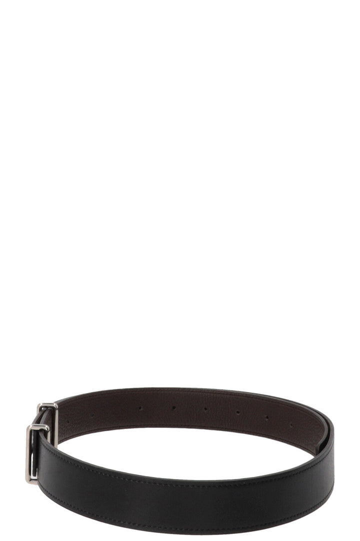 HERMÈS Idem Belt 32 Box Leather Noir