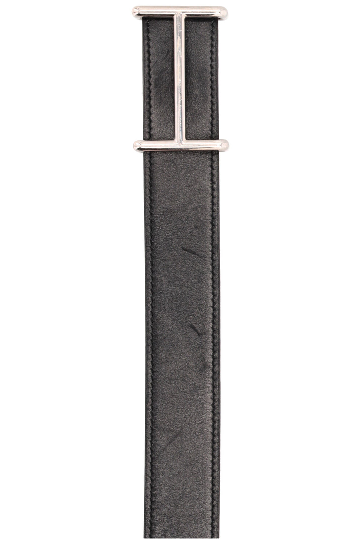HERMÈS Idem Belt 32 Box Leather Noir