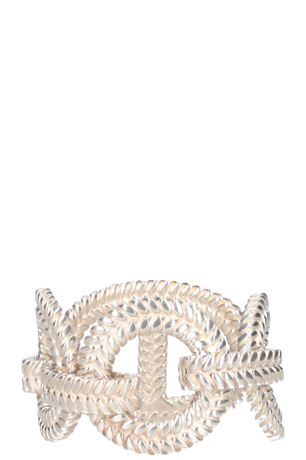 HERMÈS Interlocking Rope Bracelet Silver