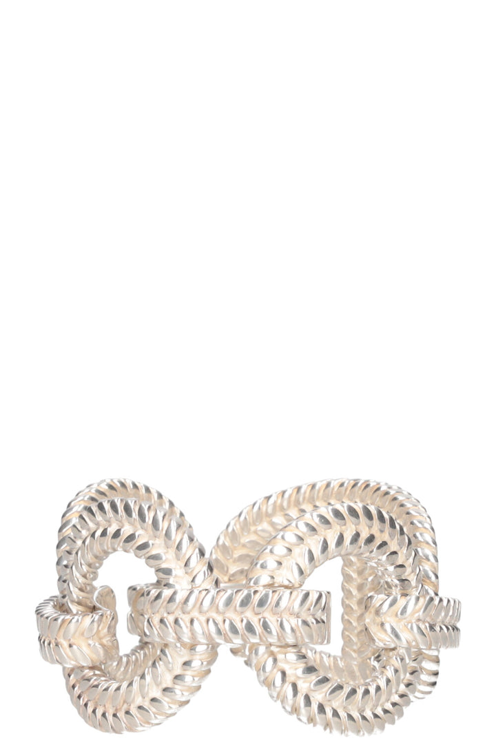 HERMÈS Interlocking Rope Bracelet Silver