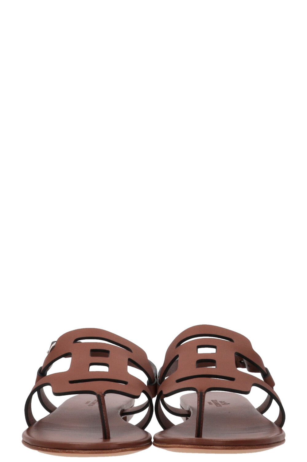 HERMÈS Iphigénie Sandals Leather Gold