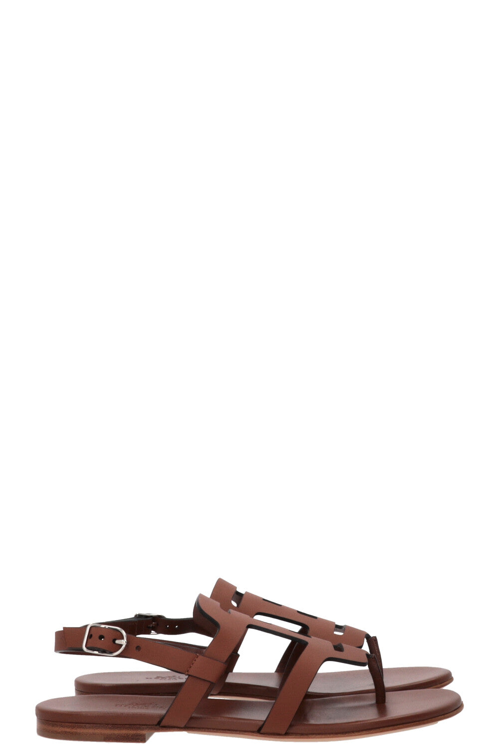 HERMÈS Iphigénie Sandals Leather Gold