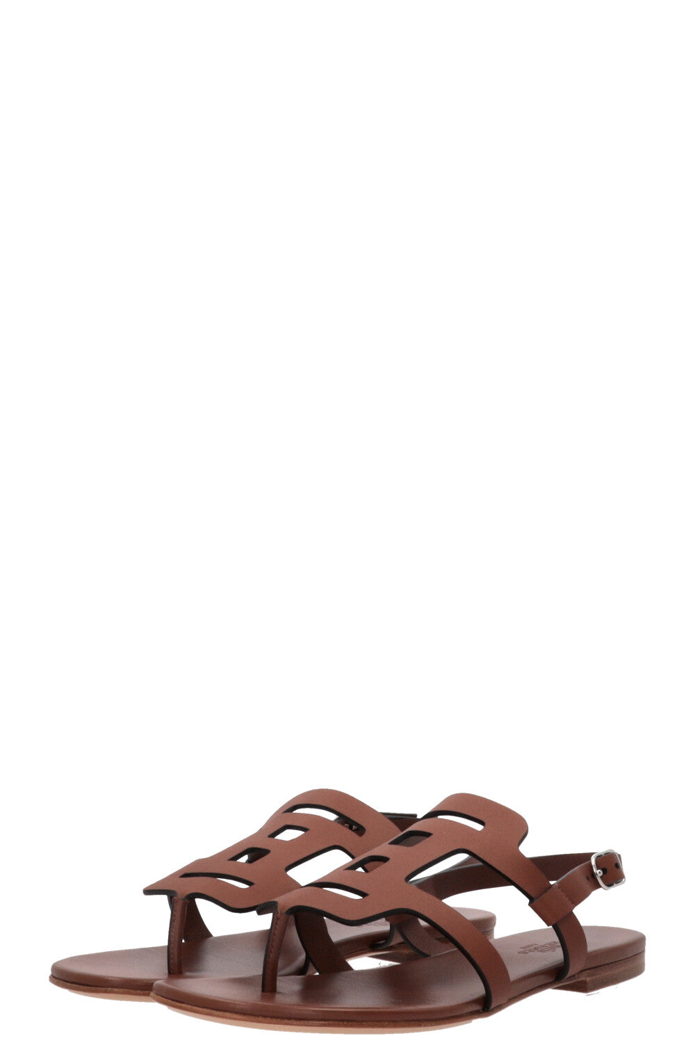 HERMÈS Iphigénie Sandals Leather Gold