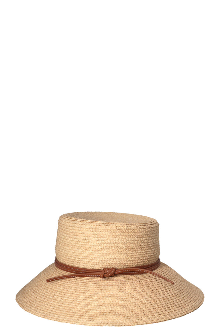 HERMÈS Isola Hat Raffia Beige
